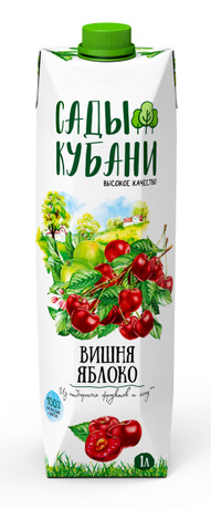 Нектар Сады Кубани вишня и яблоко 1л