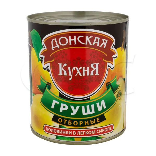 Компот Груши консервированные половинки в легком сиропе Донская кухня 850мл