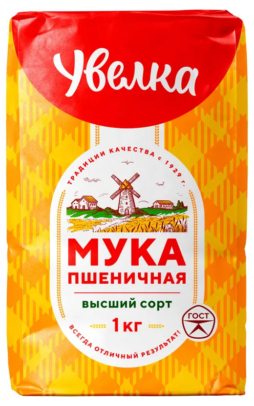 Мука пшеничная Увелка высший сорт 1кг