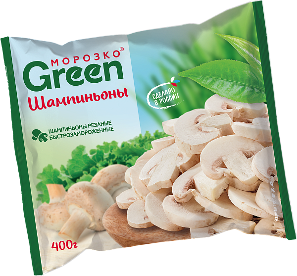 Шампиньоны Морозко Green резаные 400г
