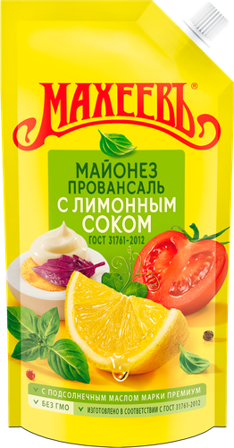 Майонез МАХЕЕВЪ Провансаль с лимонным соком 67% 190г