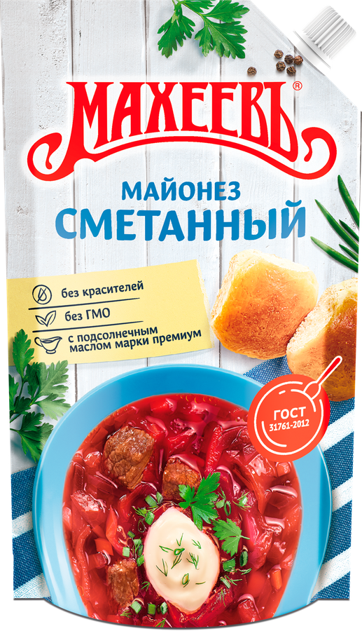 Майонез МАХЕЕВЪ Сметанный 50,5% 380г