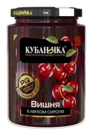 Компот вишня в легком сиропе Кубаночка 520г
