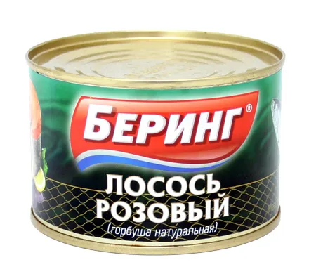 Лосось Беринг розовый, горбуша натуральная 245г