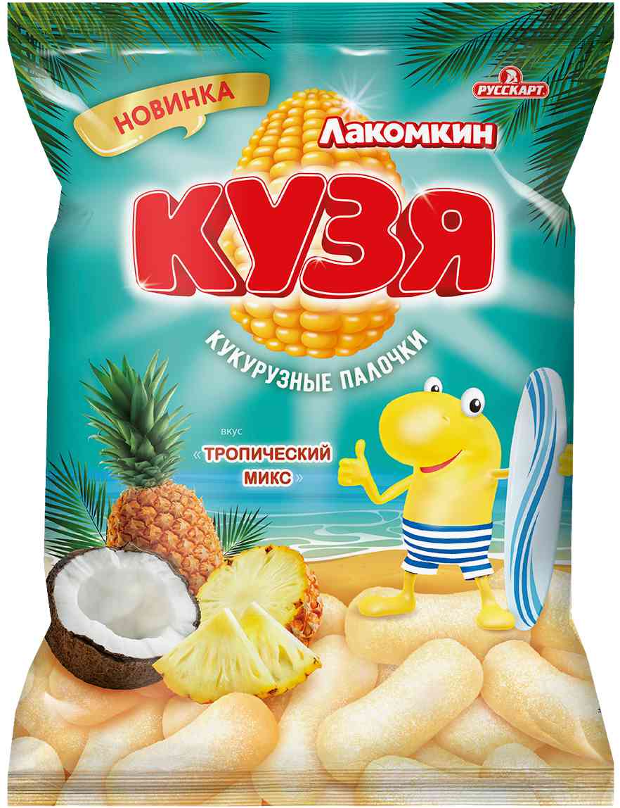 Кукурузные палочки Кузя Лакомкин Тропический микс 100г