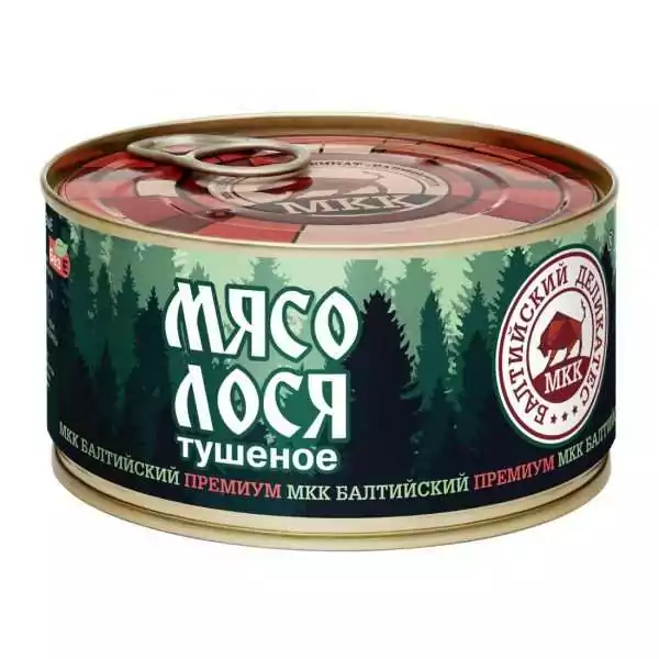Мясо лося тушеное Балтийский деликатес 325г