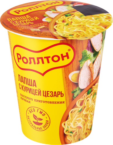 Лапша Роллтон Цезарь с курицей быстрого приготовления 70 г