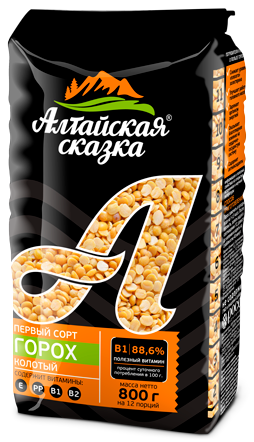 Крупа Горох колотый Алтайская сказка 800г