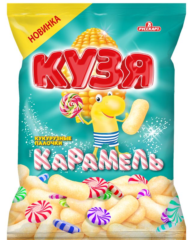 Палочки кукурузные Кузя Лакомкин Карамель 100г