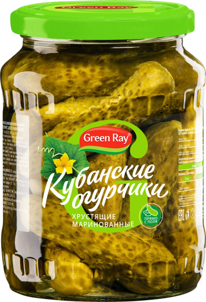 Огурцы маринованные Green Ray 720мл