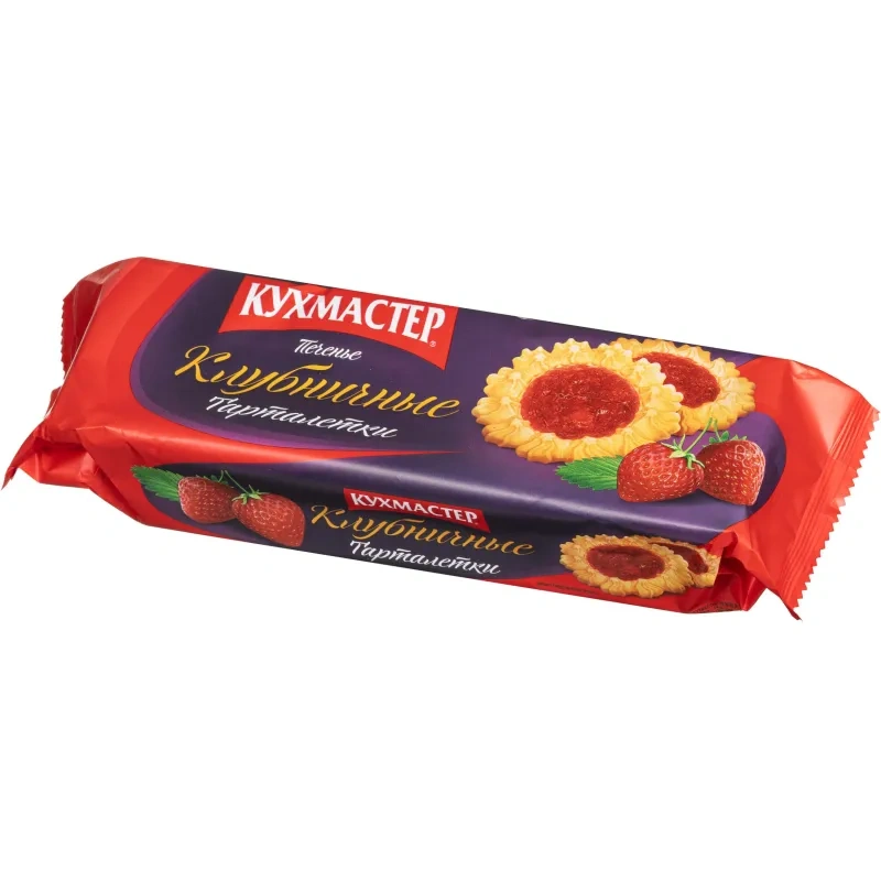 Печенье Кухмастер Тарталетки Клубничные 240г