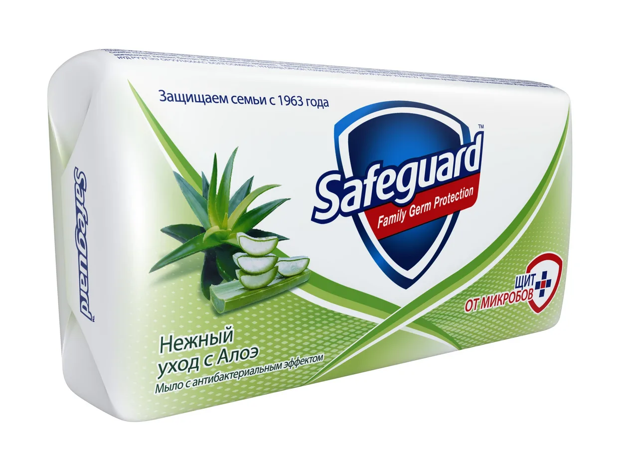Мыло туалетное Safeguard Антибактериальное Алоэ 90г