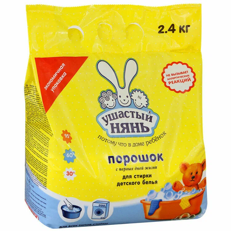 Стиральный порошок Ушастый нянь Детский 2.4 кг