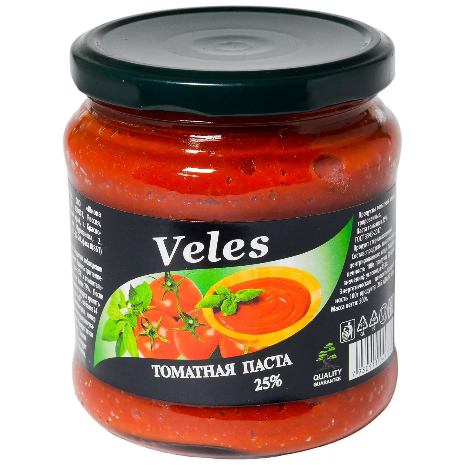 Томатная паста Veles 25% 500 г