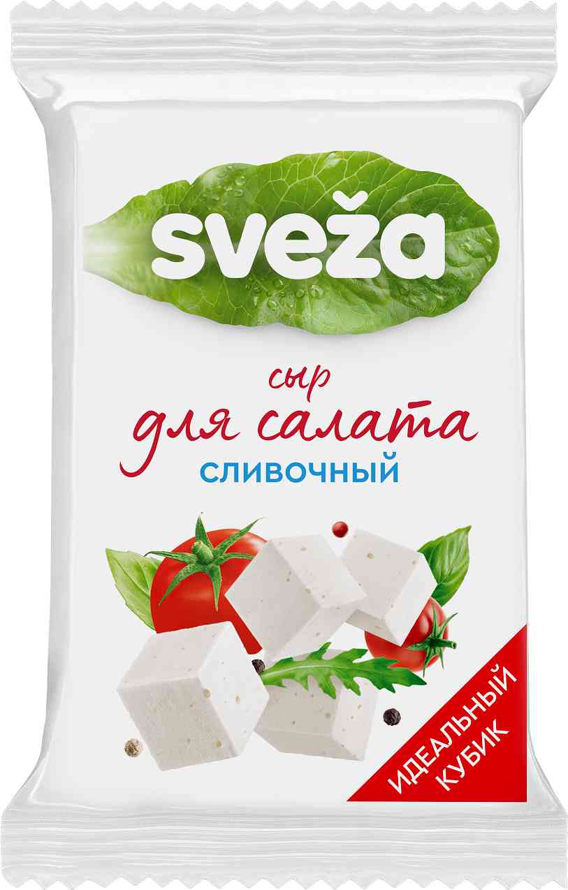 Сыр творожный Салатный белый SVEZA Сливочный 50% 200г