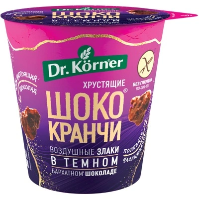 Хлебцы гречневые Шококранчи Dr. Korner в тёмном шоколаде 40г