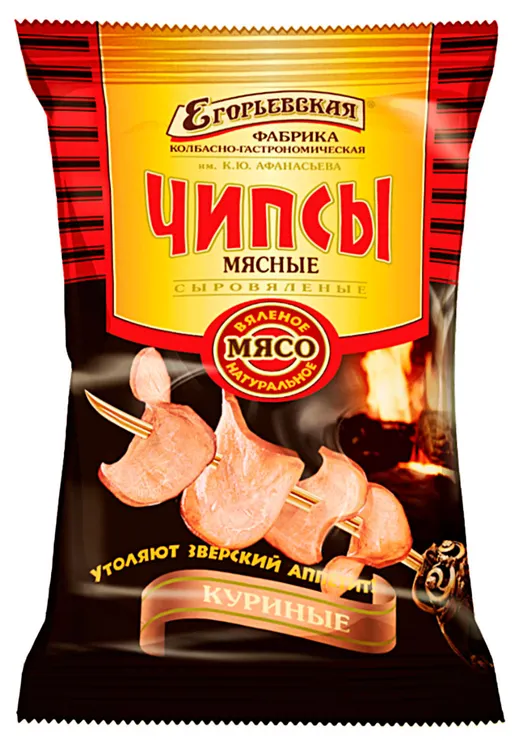 Чипсы мясные сыровяленые куриные Егорьевская КГФ 30г