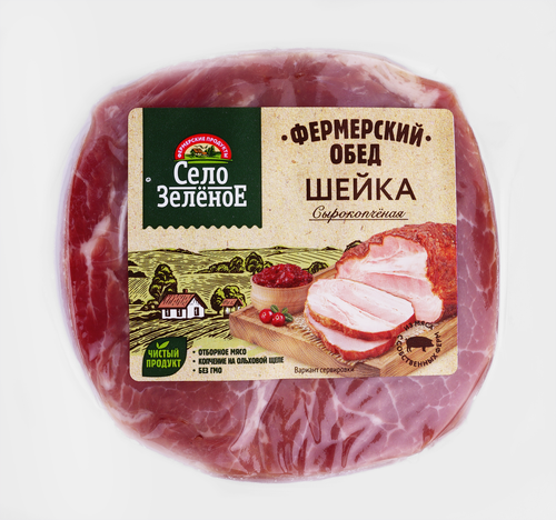 Шейка сырокопченая СЕЛО ЗЕЛЕНОЕ Деревенская из свинины 200г