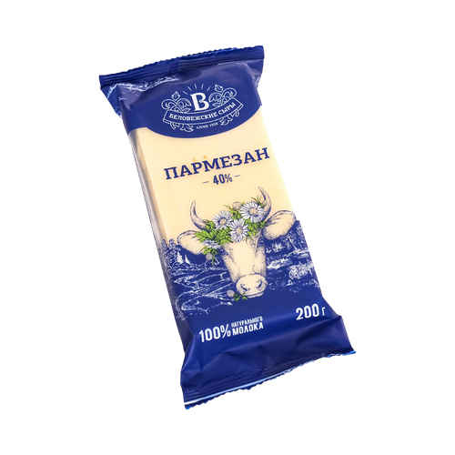 Сыр Беловежский пармезан 40% 200г