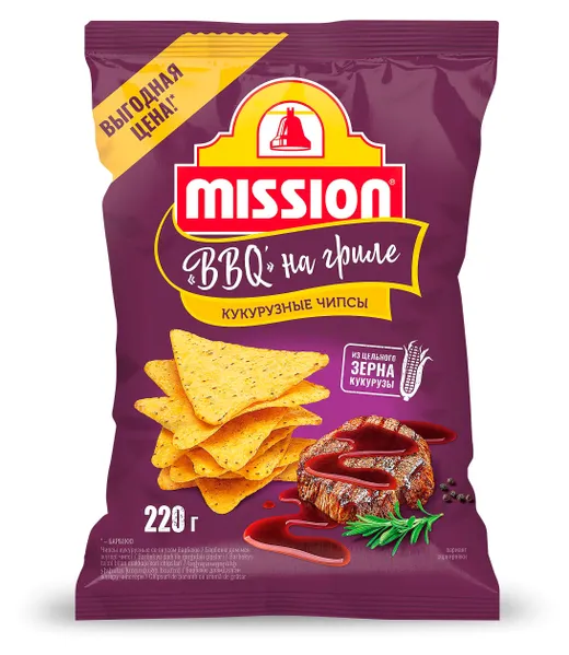 Чипсы кукурузные Mission BBQ на гриле 220г
