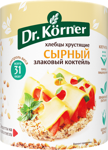 Хлебцы DR KORNER Злаковый коктейль сырный 100г