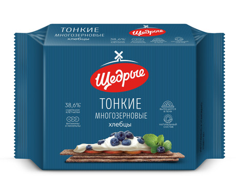 Хлебцы Щедрые многозерновые тонкие 170г