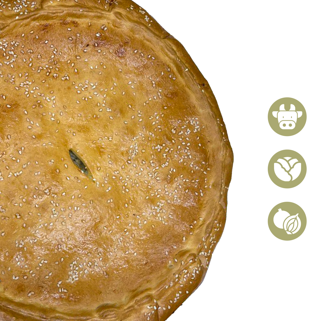 Пирог говядина с капустой