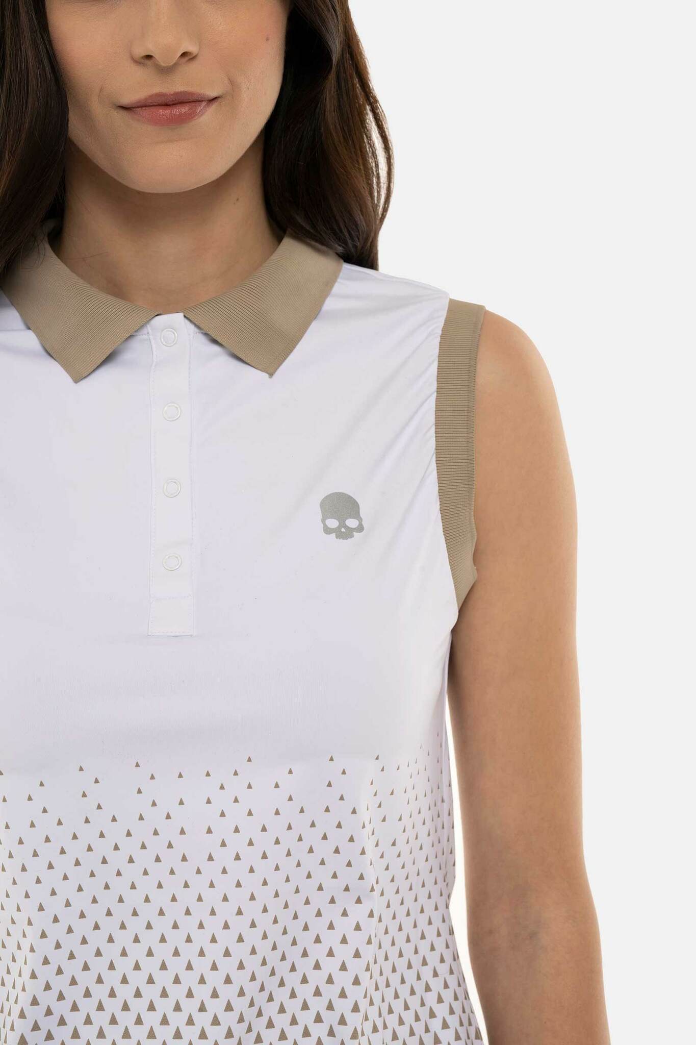 Женское поло Hydrogen GEOMETRIC DEGRADE’ TECH SLEVELESS POLO (GI1003), черный