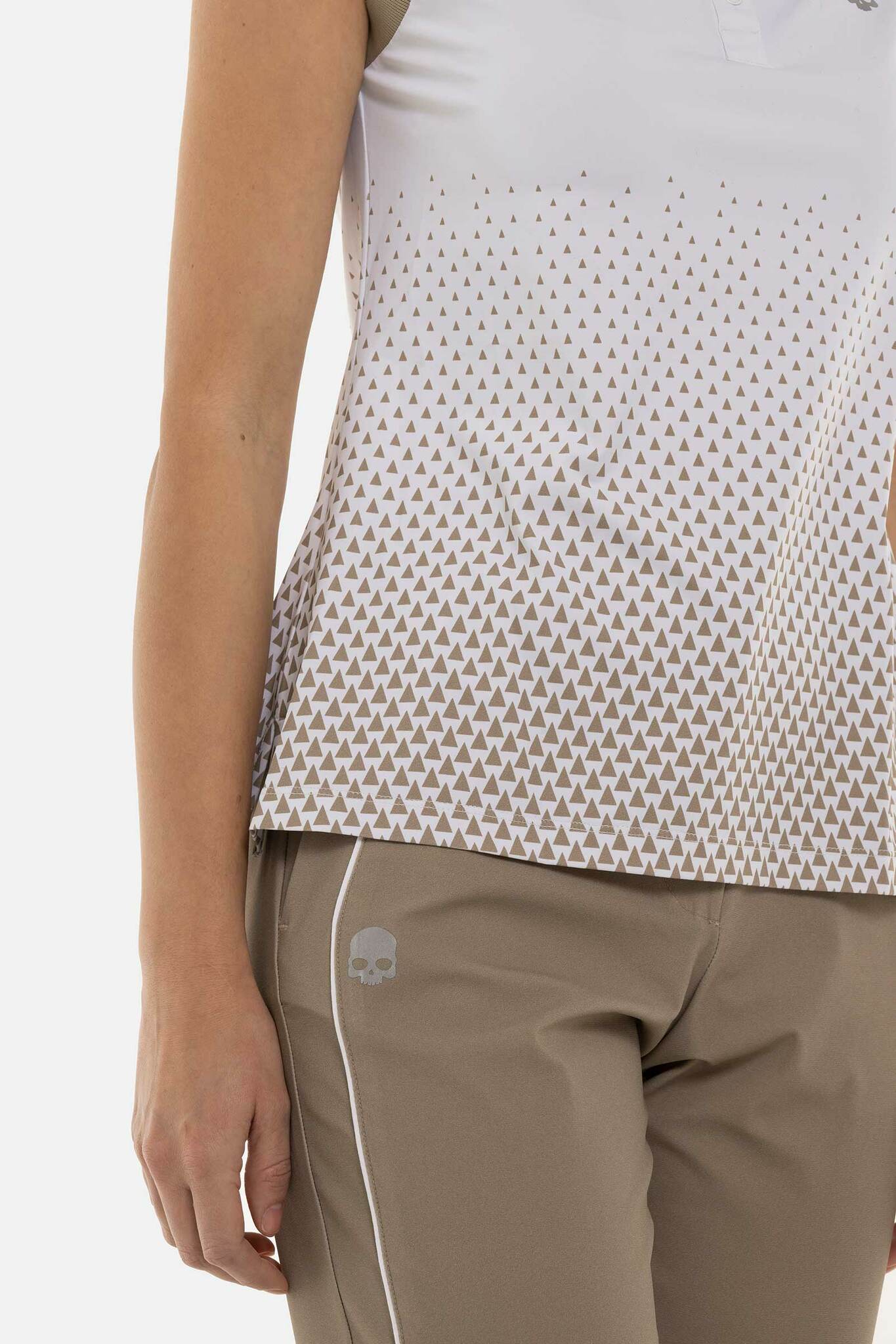 Женское поло Hydrogen GEOMETRIC DEGRADE’ TECH SLEVELESS POLO (GI1003), черный