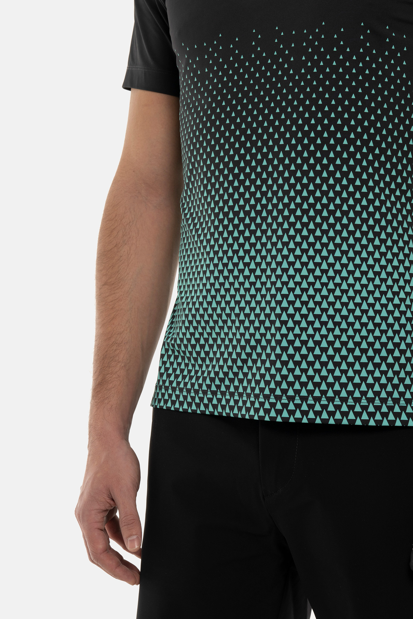 Мужское поло HYDROGEN GEOMETRIC DEGRADE’ TECH POLO (GL0005), голубой