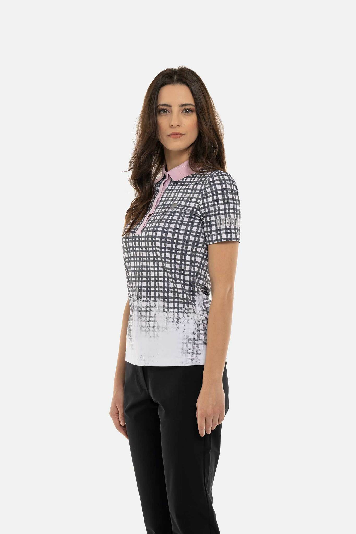 Женское поло Hydrogen PAINTED TARTAN TECH POLO (GL1003), голубой