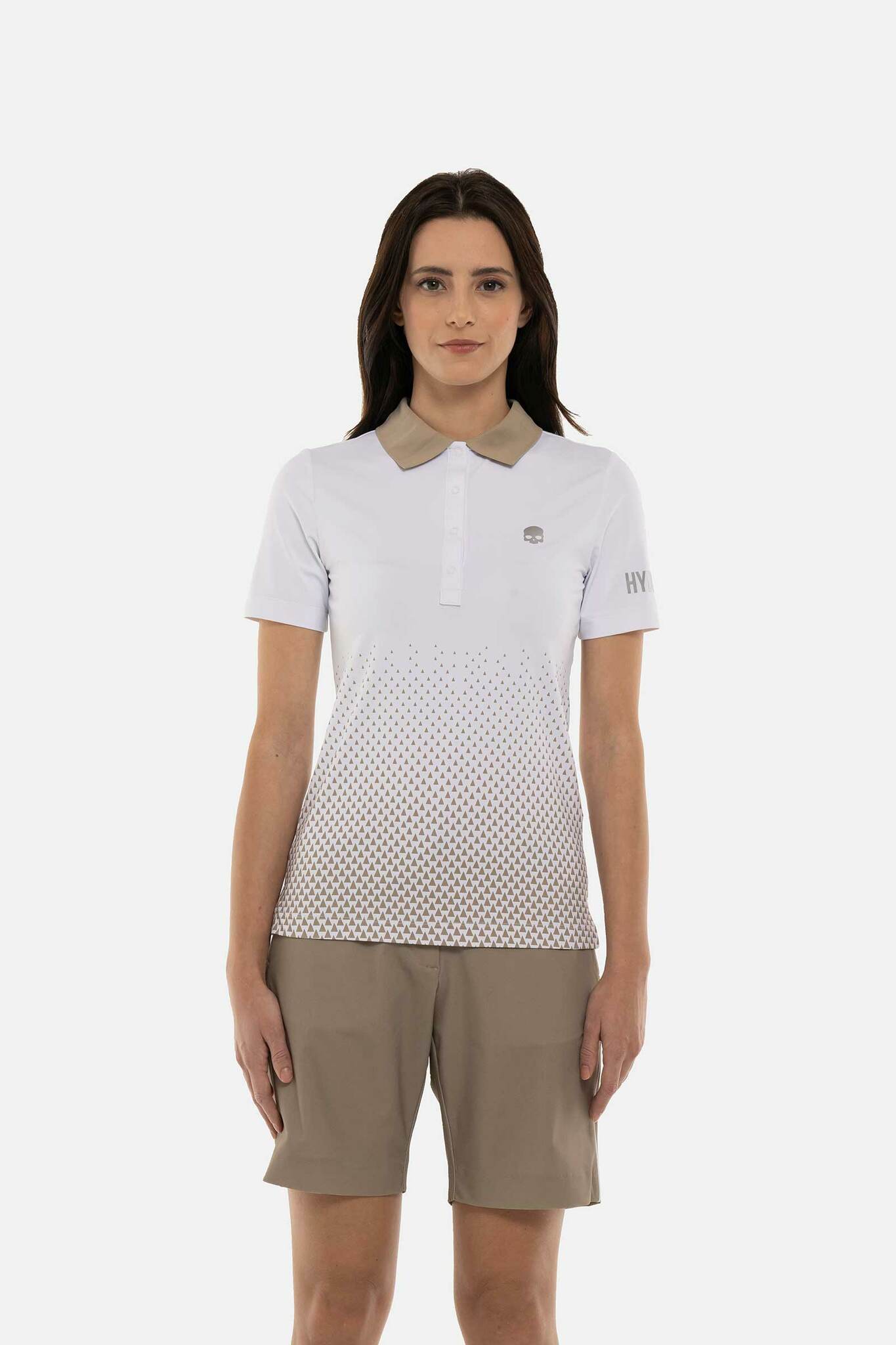 Женское поло Hydrogen GEOMETRIC DEGRADE’ TECH (GL1005), черный