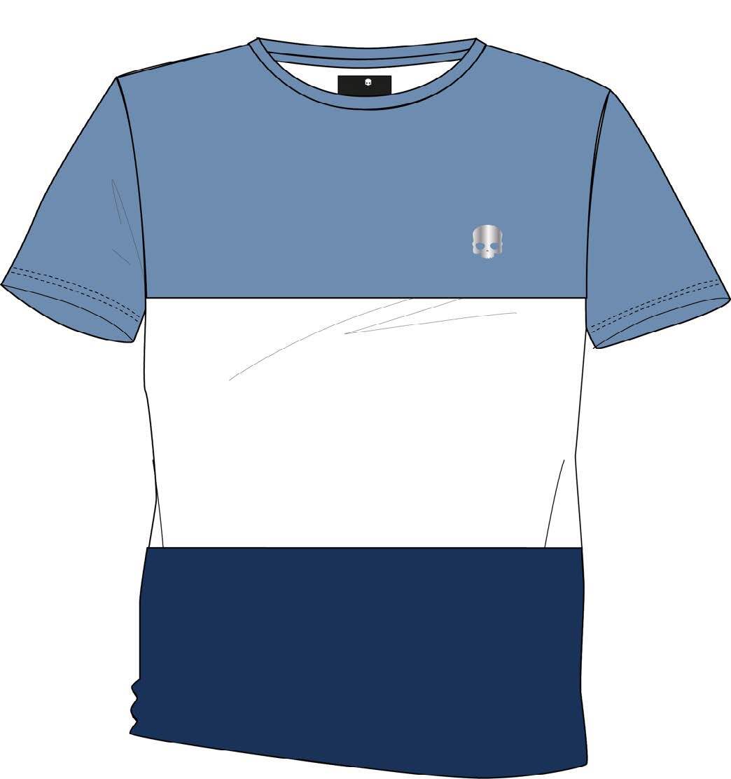 Мужская футболка HYDROGEN BRICKS COLOR T-SHIRT  (GT0004), голубой