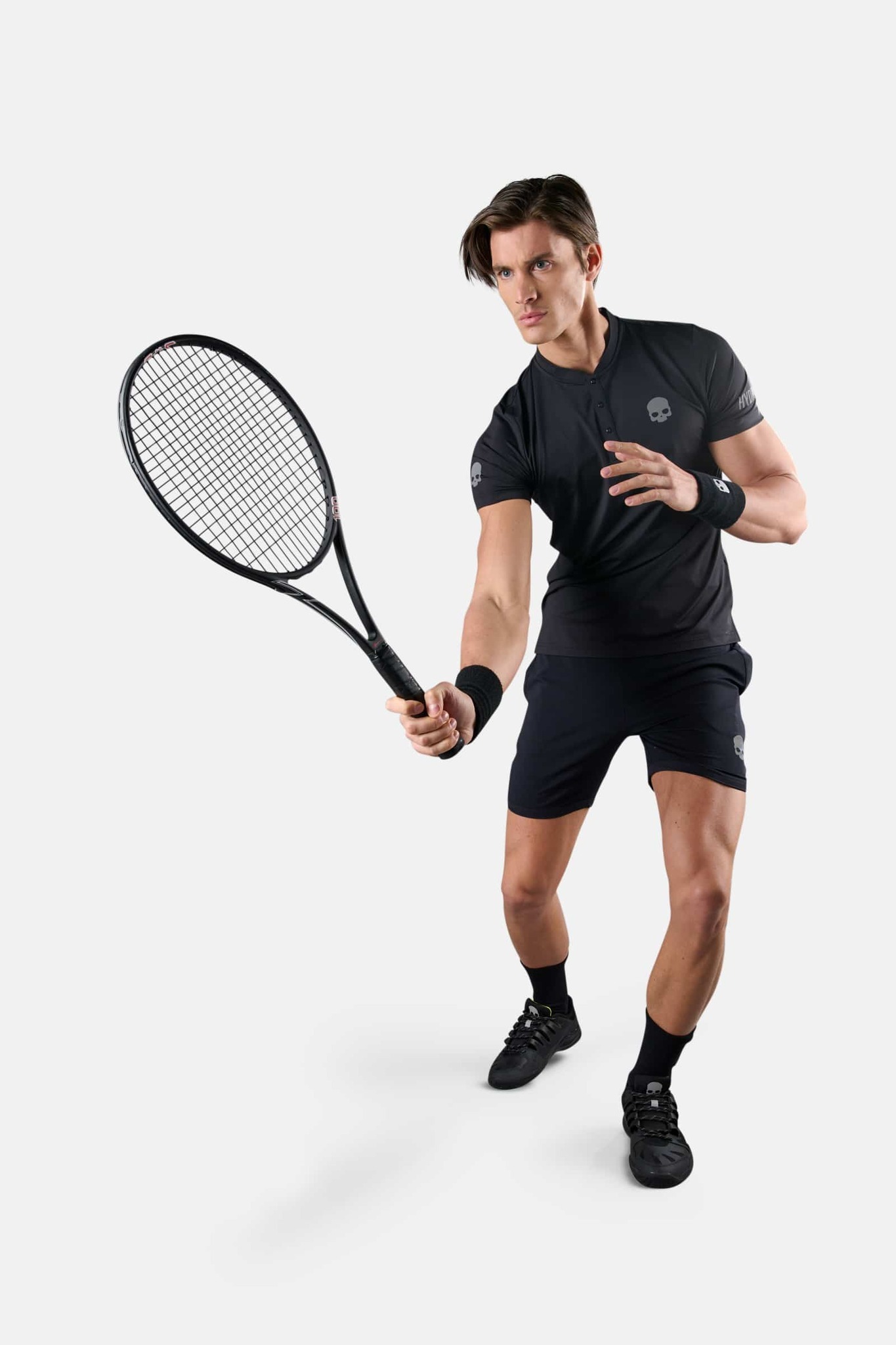 Мужское поло Hydrogen TECH SERAFINO (TA0002), черный