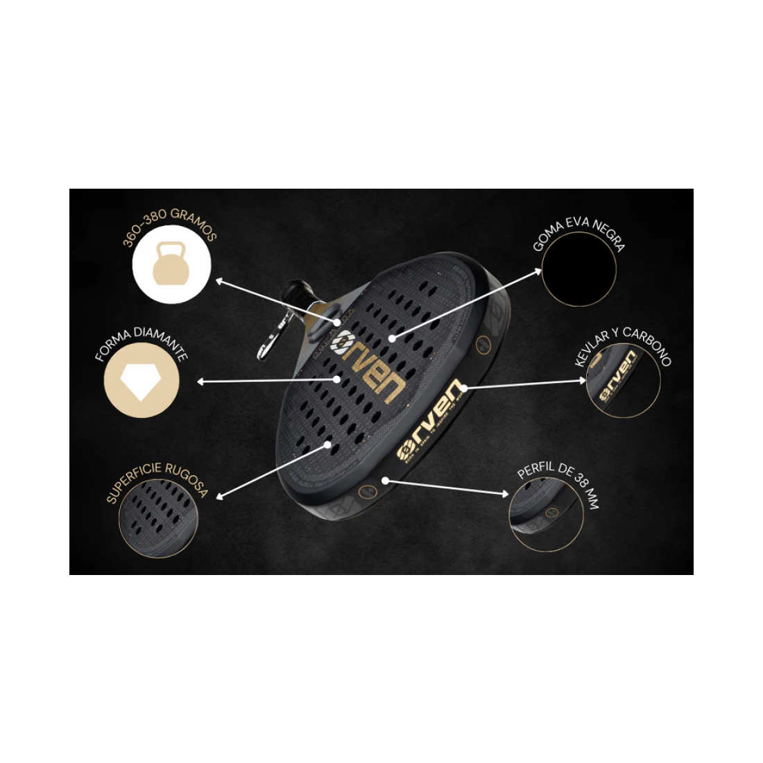 Ракетка для падела Orven Vulcano