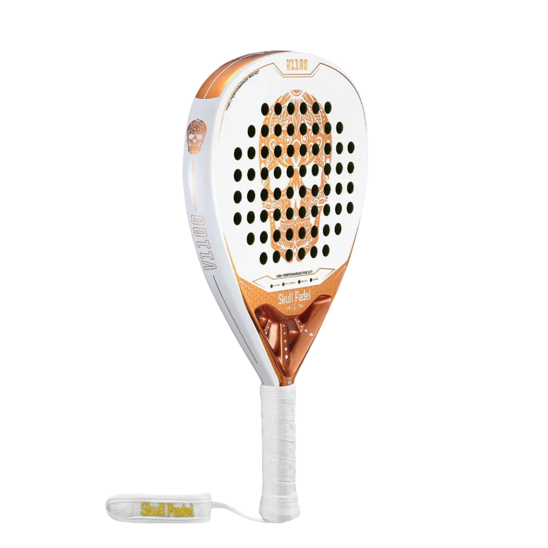 Ракетка для падела SkullPadel V1100 White Cooper 24K