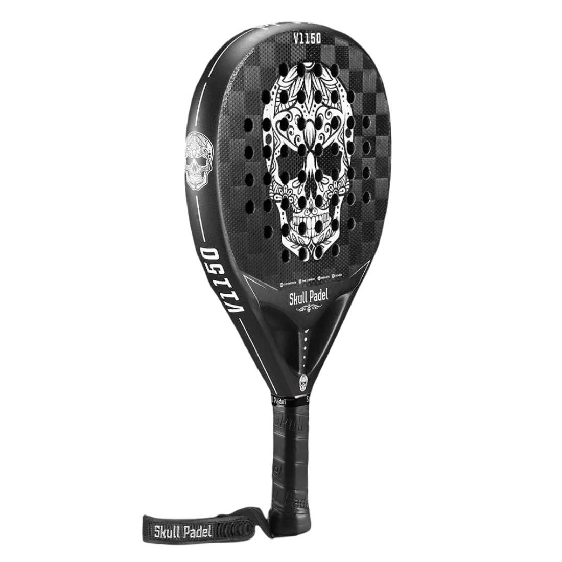 Ракетка для падела SkullPadel V1150 Black Skull 24K