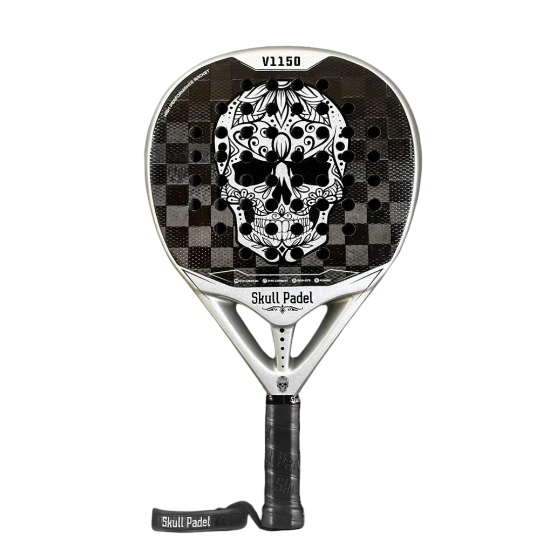 Ракетка для падела SkullPadel V1150 Silver 24K