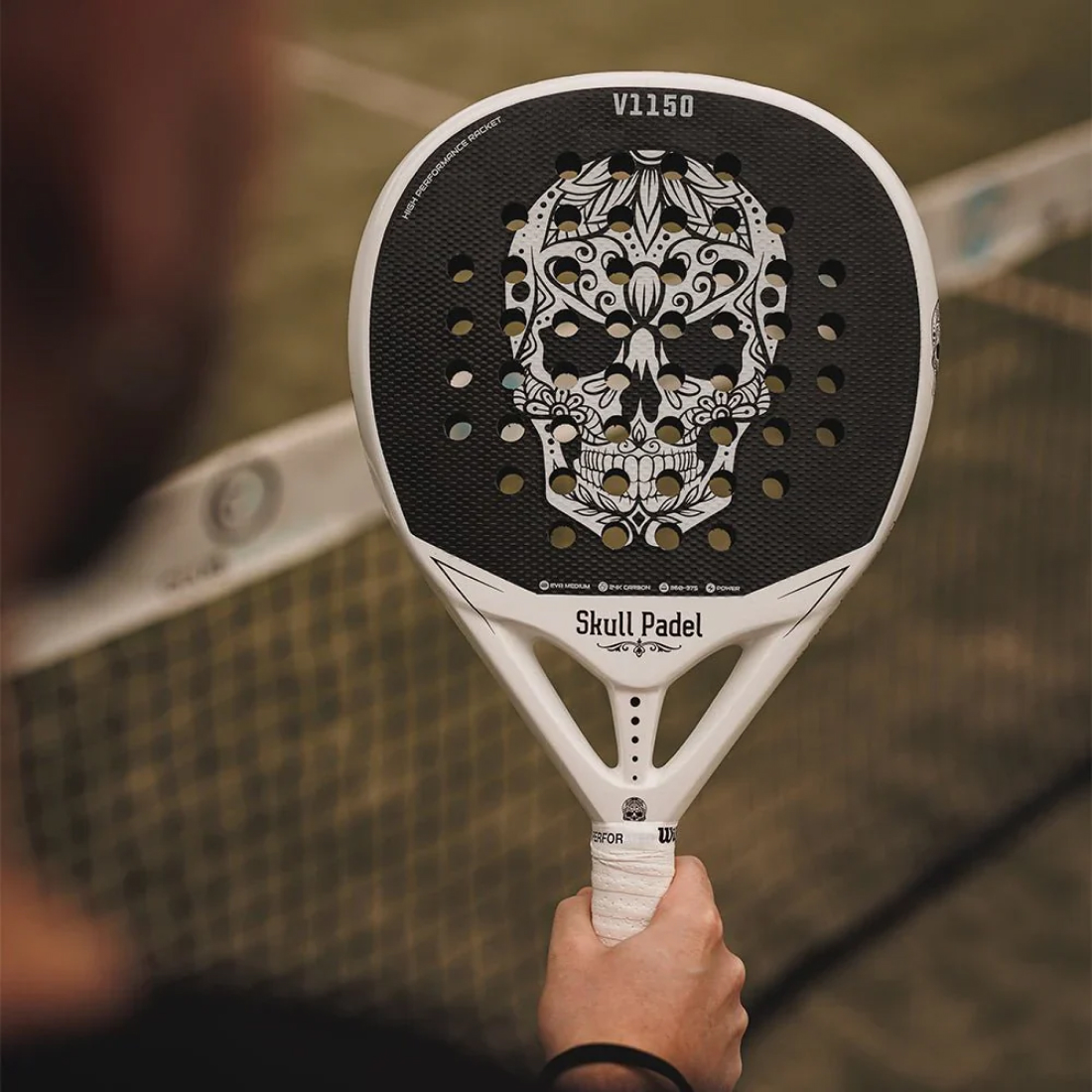 Ракетка для падела SkullPadel V1150 White Skull 24K