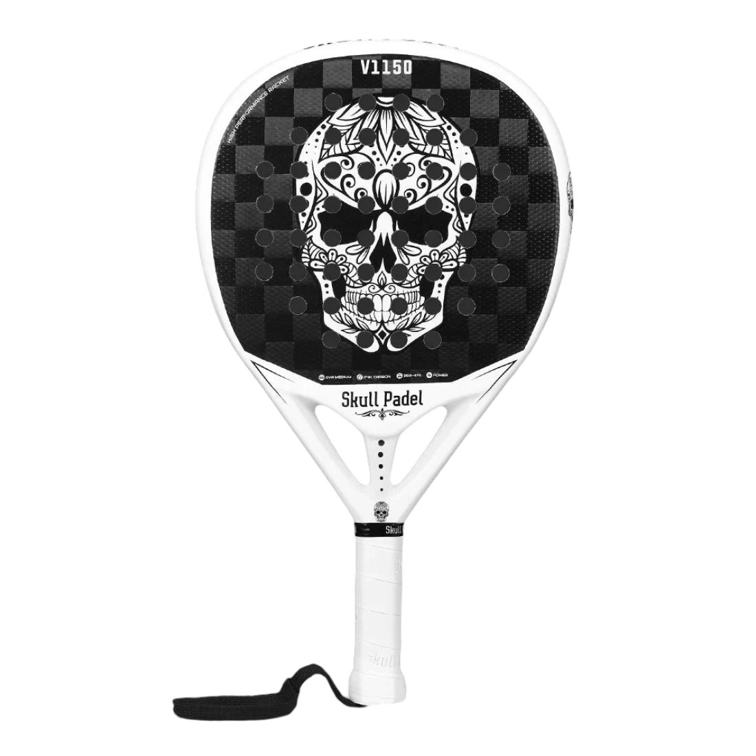 Ракетка для падела SkullPadel V1150 White Skull 24K