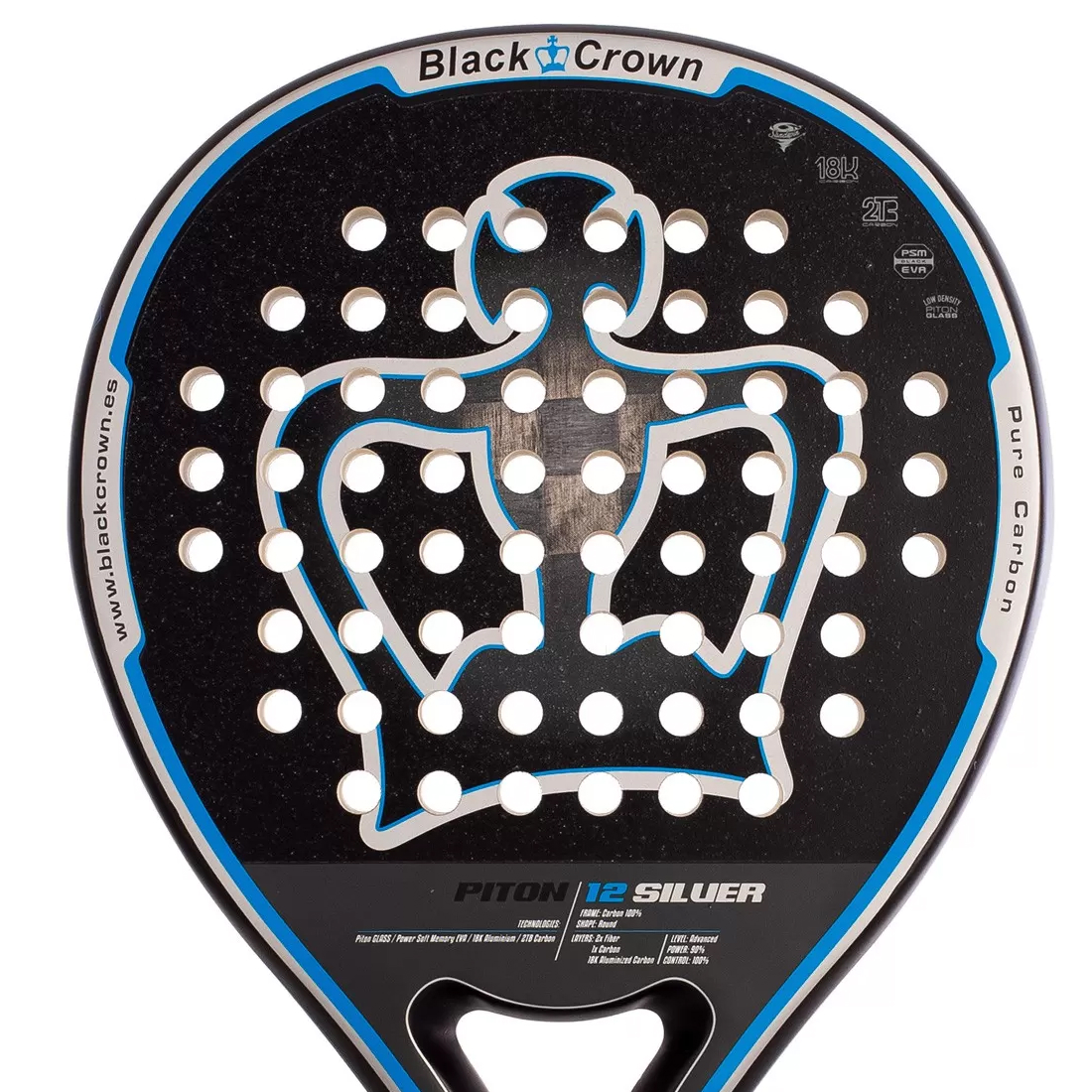 Ракетка для падела Black Crown Piton 12 Silver
