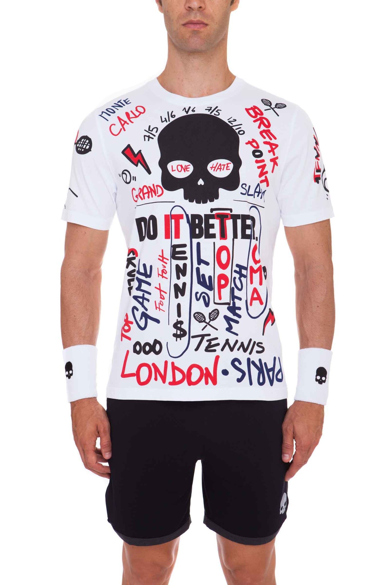 Мужская теннисная футболка HYDROGEN  Graffiti (T00130-001)