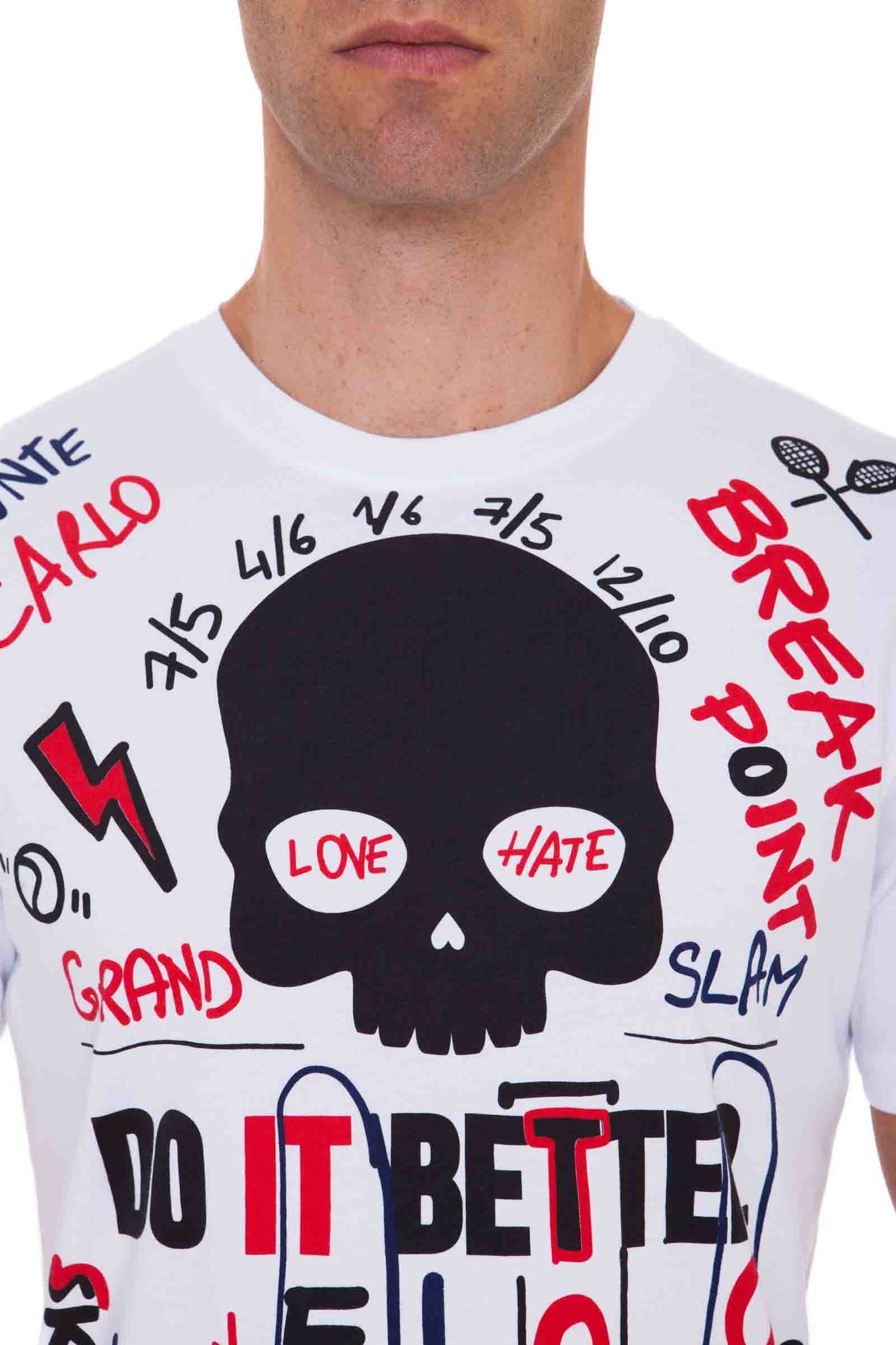 Мужская теннисная футболка HYDROGEN  Graffiti (T00130-001)