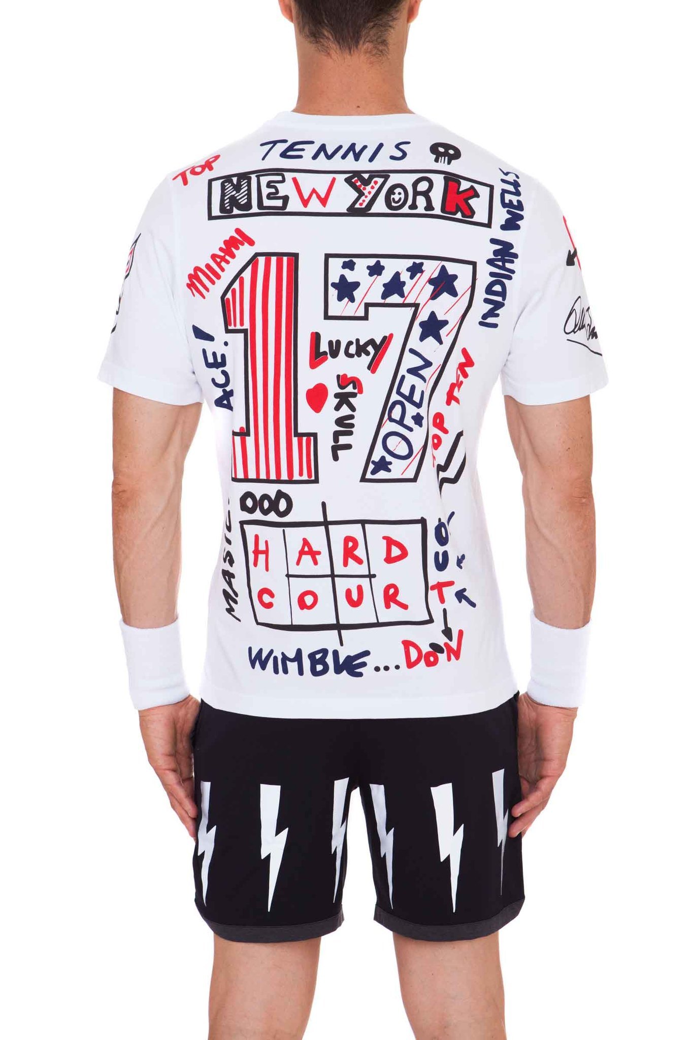 Мужская теннисная футболка HYDROGEN  Graffiti (T00130-001)