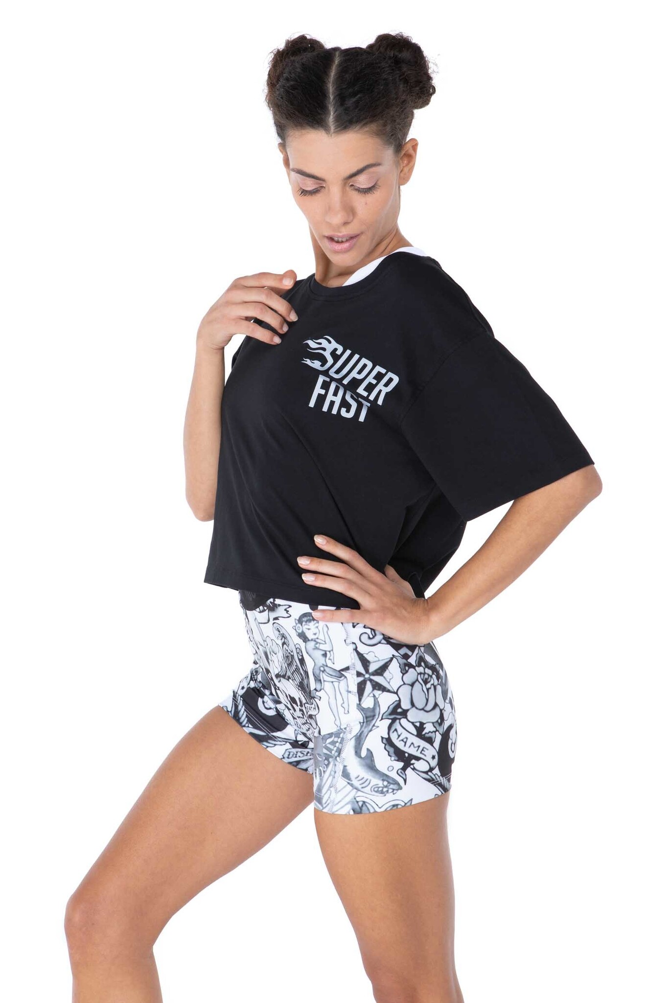 Женская футболка Hydrogen CROPPED SUPERFAST  (R01412-007)