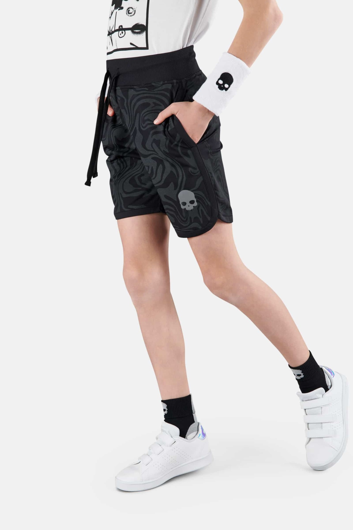 Детские шорты для тенниса HYDROGEN CHROME TECH  (TK0706-009), черный