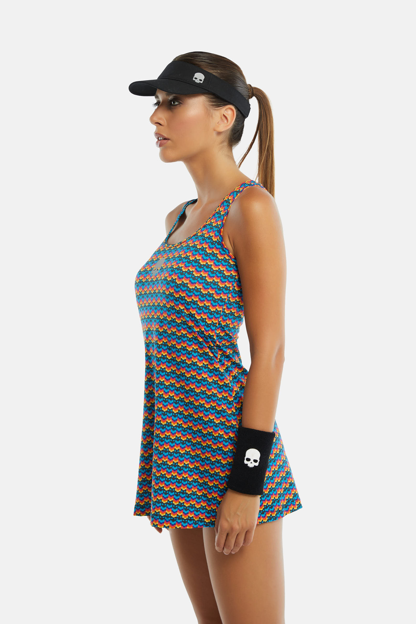 Теннисное платье Hydrogen RAINBOW SKULL TECH (T01831-L08)