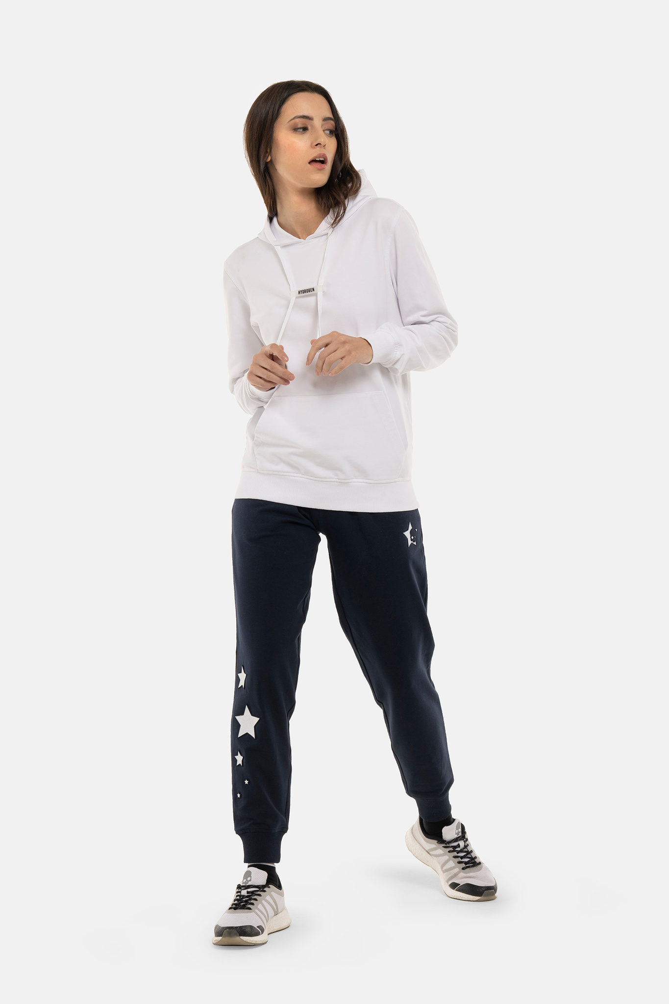 Худи Hydrogen STARS HOODIE PADEL (DH1006), белый