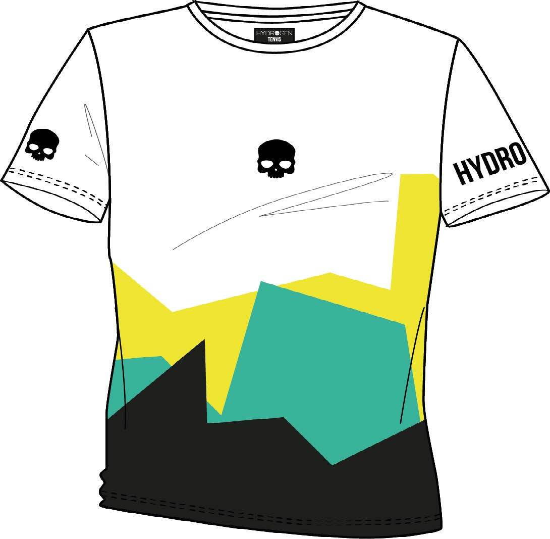 Женская футболка Hydrogen MOUNTAINS TECH T-SHIRT (DT1005), белый