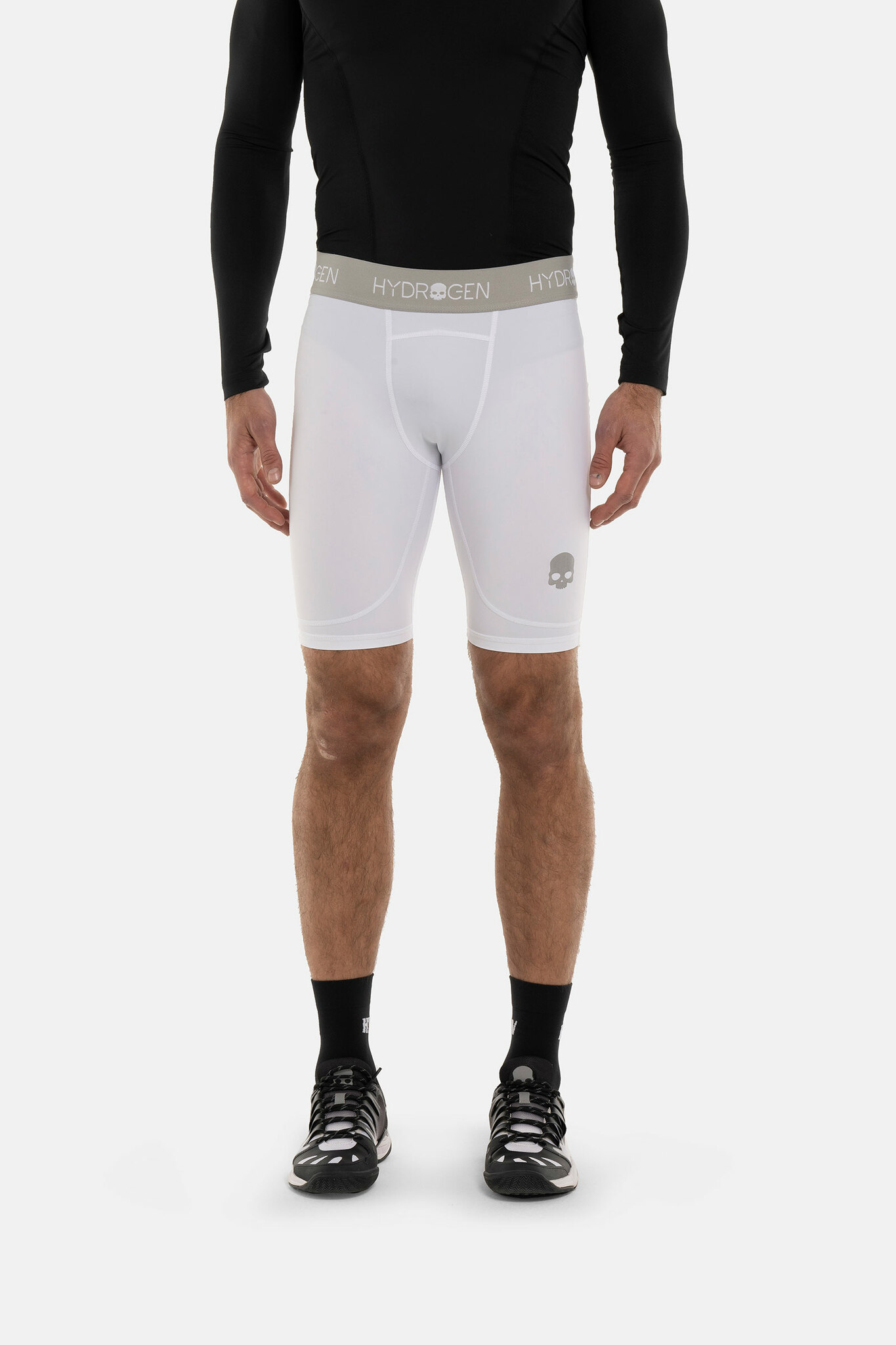 Компрессионные  шорты HYDROGEN ESSENTIAL SECOND SKIN (ES0001), белый